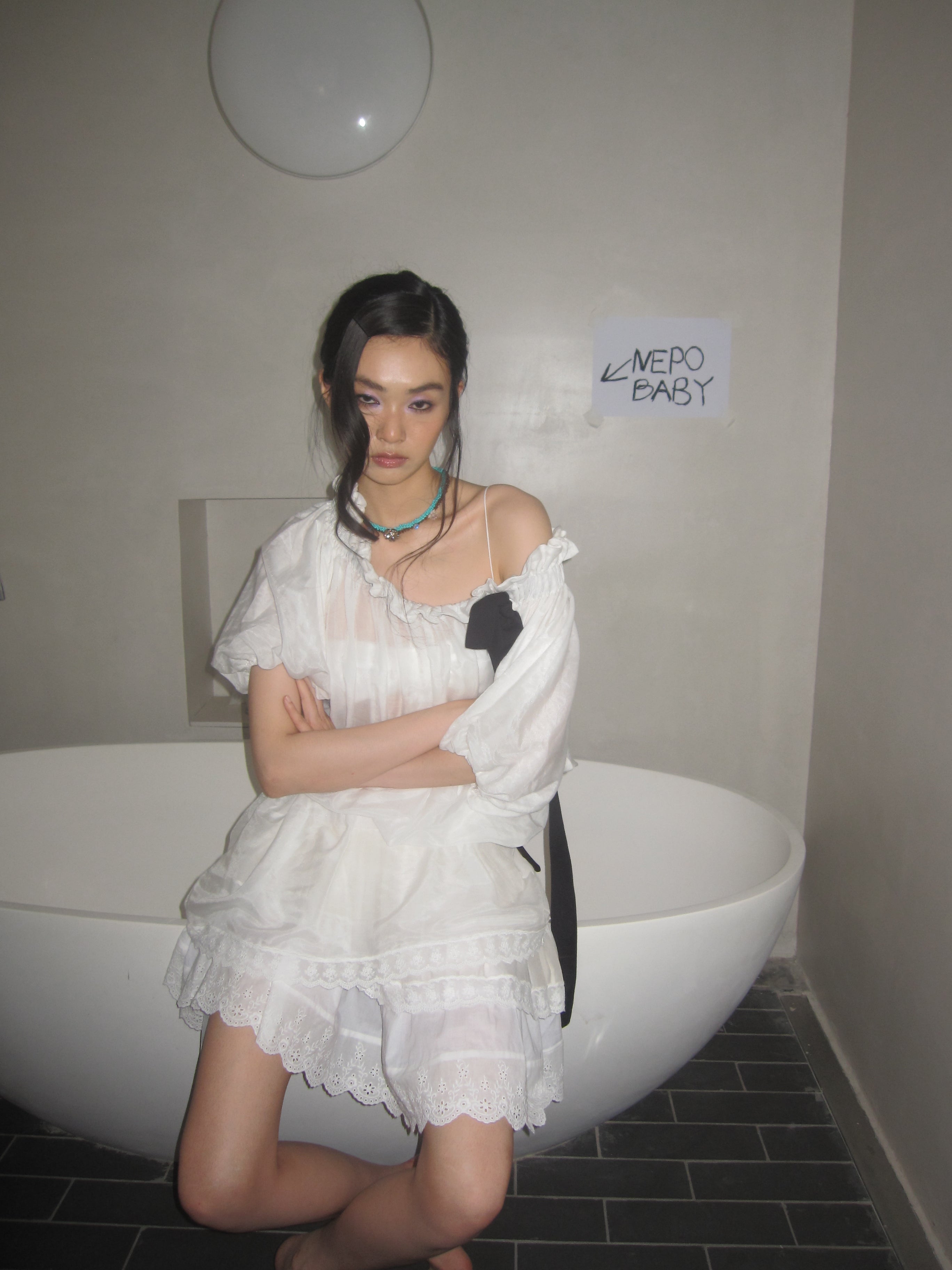 Off Shoulder Dress-White