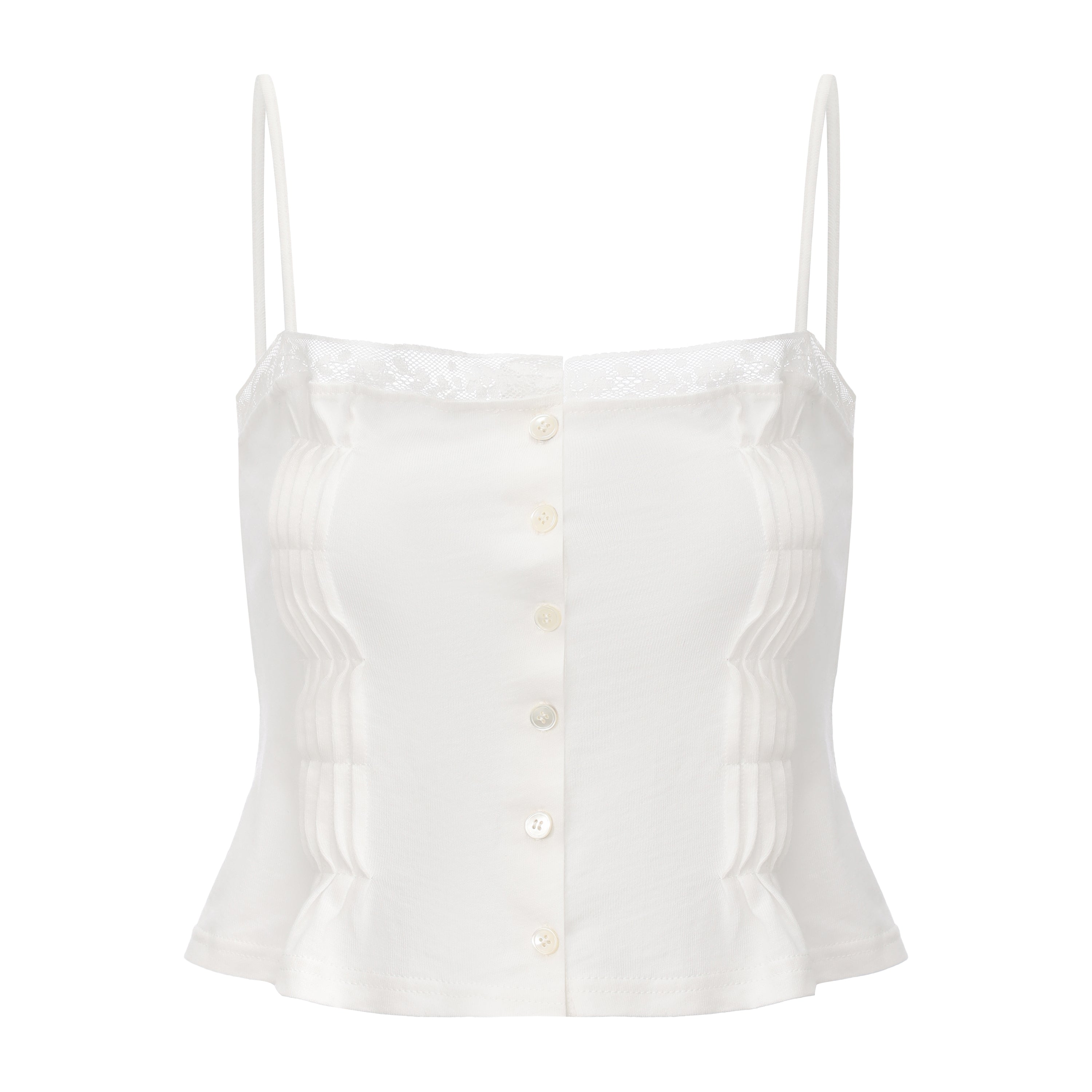 Pintuck Button Cami