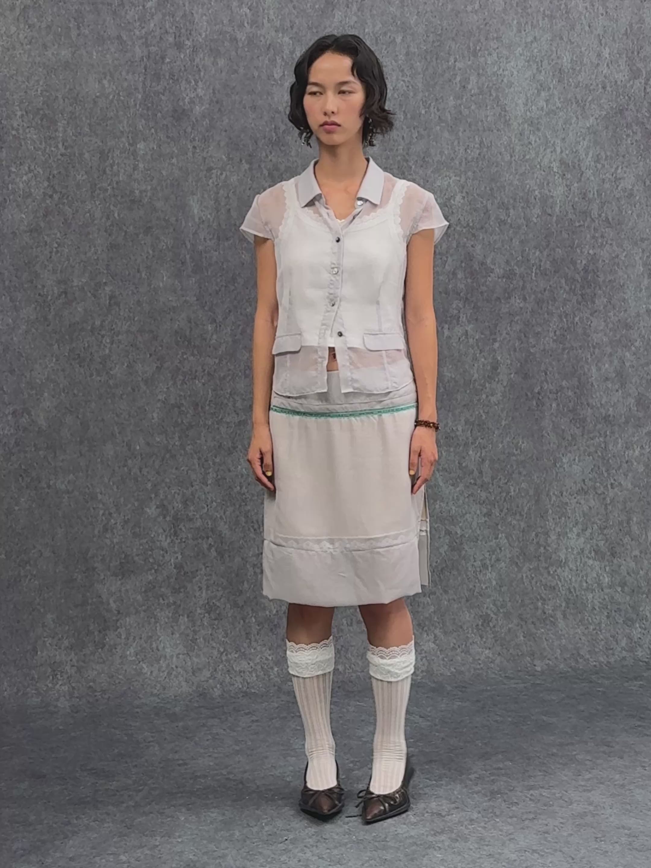 Short Sleeve Shirt-Grey