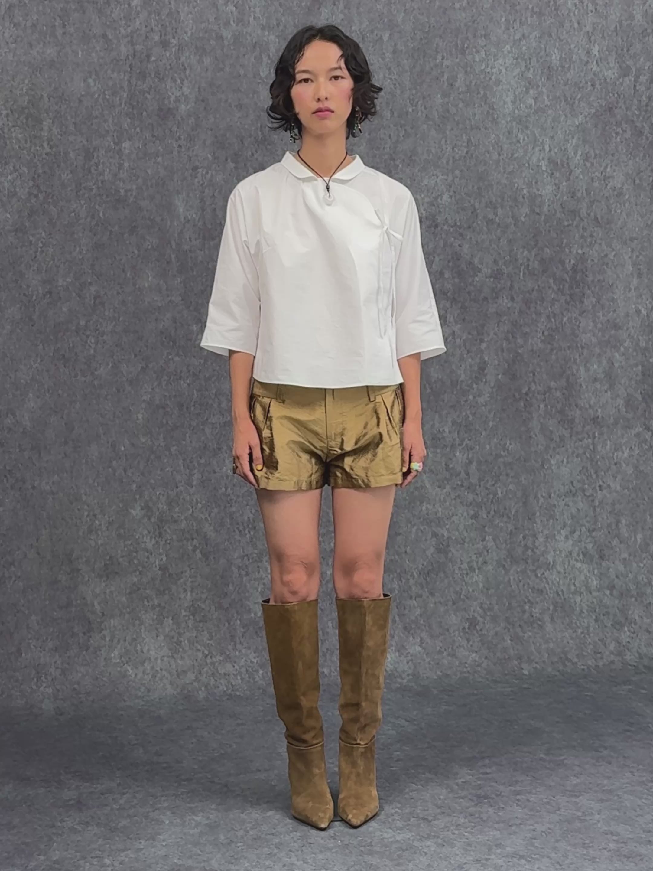 Mini Shorts-Gold